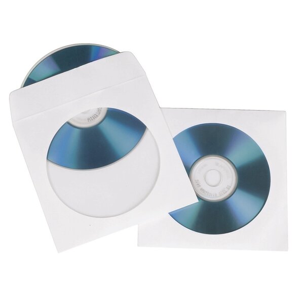 Hama CD/DVD Sleeves Papier Wit 50-pack