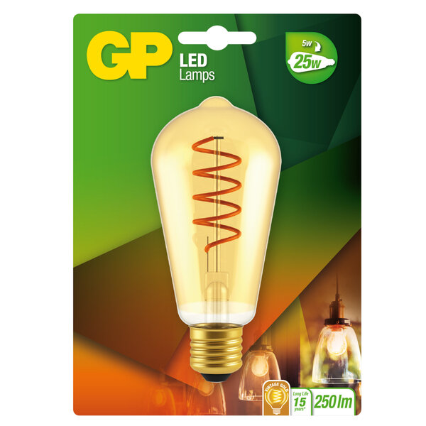 GP Lighting Gp Led Spiralflame St64 5w E27