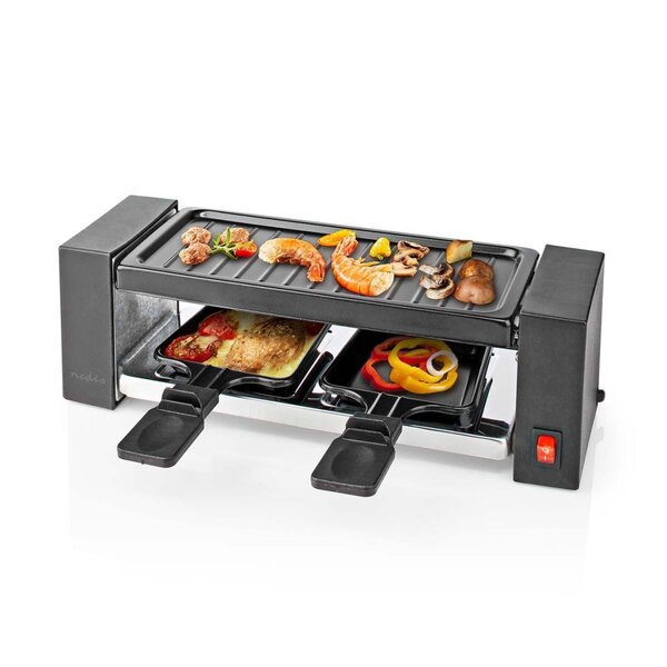 Nedis FCRA210FBK2 Gourmet Raclette Grill voor 2 Personen