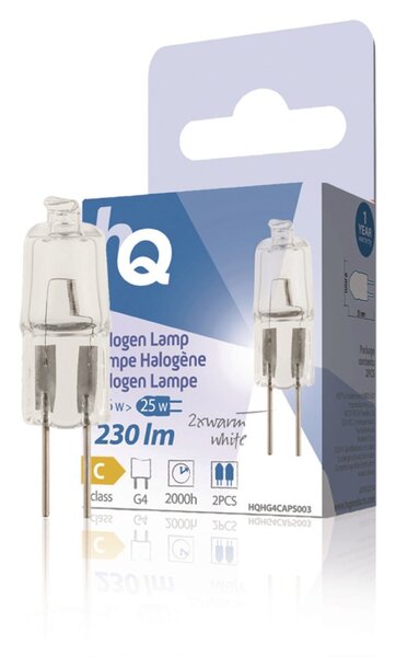 Hq Hqhg4 caps003 Halogeenlamp Capsule G4 16 W 230 Lm 2 800 K