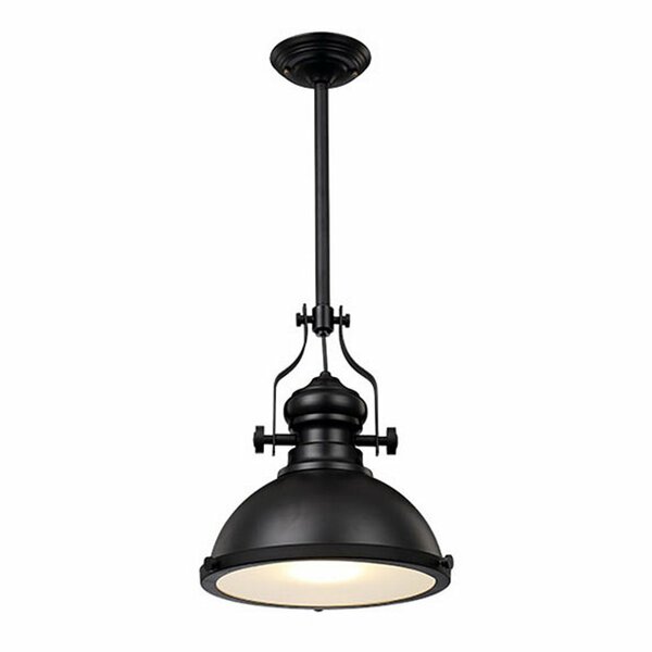 Homestyle Pro MK102-WB Industri&euml;le Hanglamp 32x35 cm Zwart/Wit/Metaal