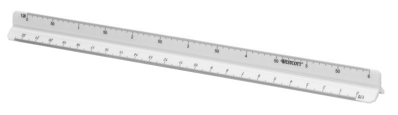 Westcott AC-E10163 Schaalstok 30cm 1:20/25/50/75/100/125