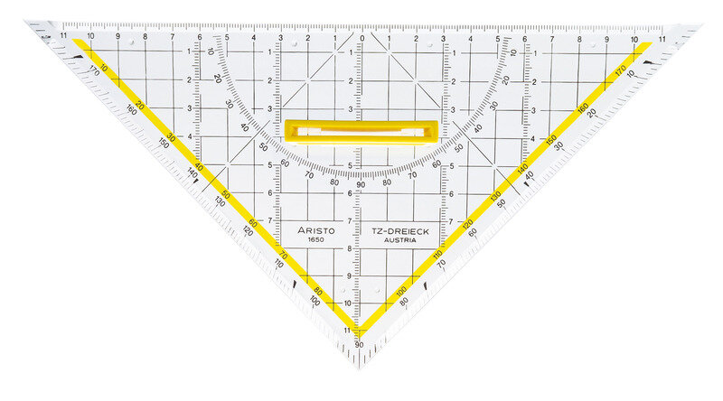 Aristo AR-1650/4 Tekendriehoek 25cm Met Afneembare Greep