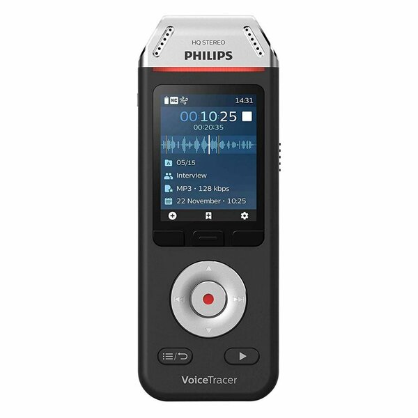 Philips DVT2110 VoiceTracer Audiorecorder Zwart/Zilver