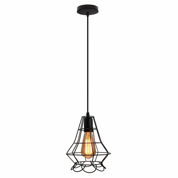 Homestyle Pro MK012-B Industri&euml;le Hanglamp 19x22 cm Zwart/Metaal