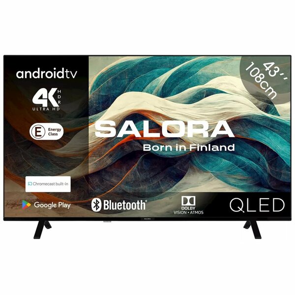 Salora 43QLED320 QLED 4K UHD TV 43 Inch Zwart