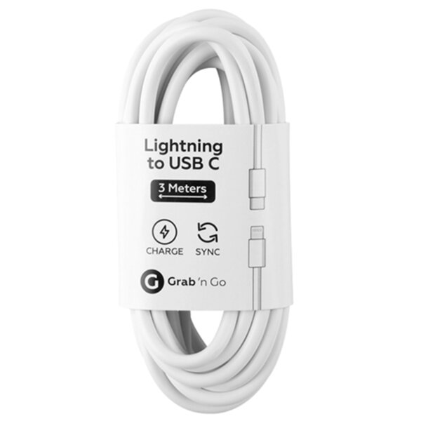 GrabNGo Gng Laadk.usb-c&gt;lightn.3m Wit