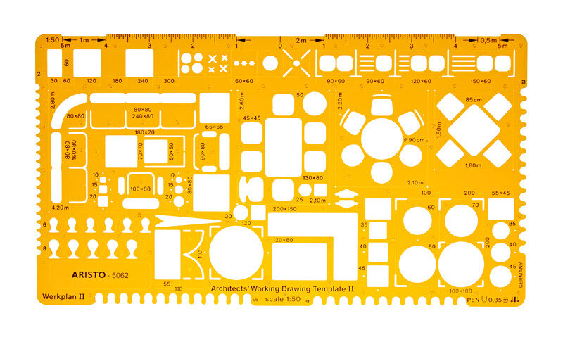 Aristo AR-5062 Architect-combisjabloon II 1 : 50