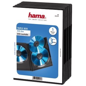 Hama DVD 3 Box 5 Pak Zwart