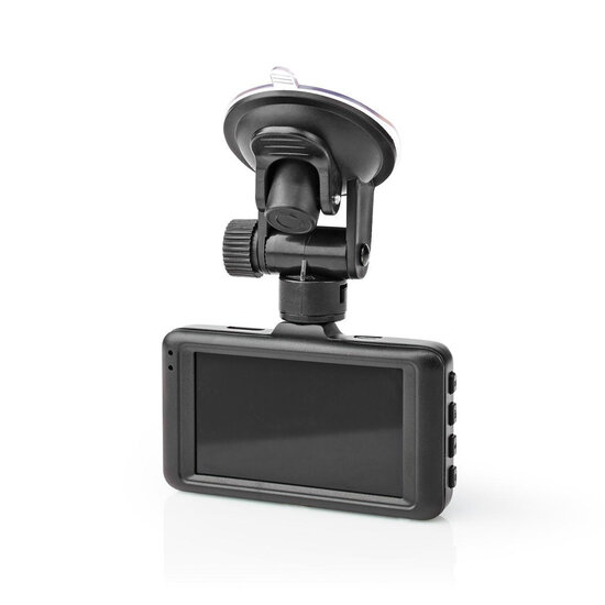 Nedis DCAM15BK Dashcam Full Hd 1080 P 1 Ch 3,0 Inch Kijkhoek Van 120&deg; Metalen Behuizing