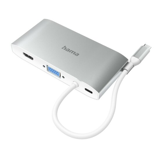 Hama USB-C-hub Multiport 8-poorts 3x USB-A 2x USB-C VGA HDMI&trade; LAN