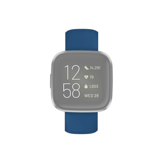 Hama Polsband Voor Fitbit Versa 2/Versa (Lite) Vervangende Sil. Polsband Blauw