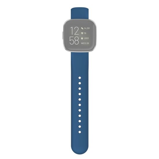 Hama Polsband Voor Fitbit Versa 2/Versa (Lite) Vervangende Sil. Polsband Blauw