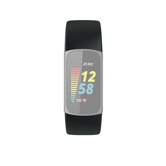 Hama Polsband Voor Fitbit Charge 5 Vervangend Horlogebandje Universeel Zw.