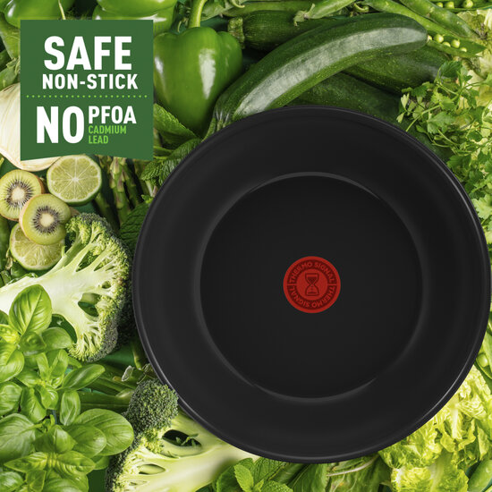 Tefal Renew Black Wokpan 28 cm Zwart