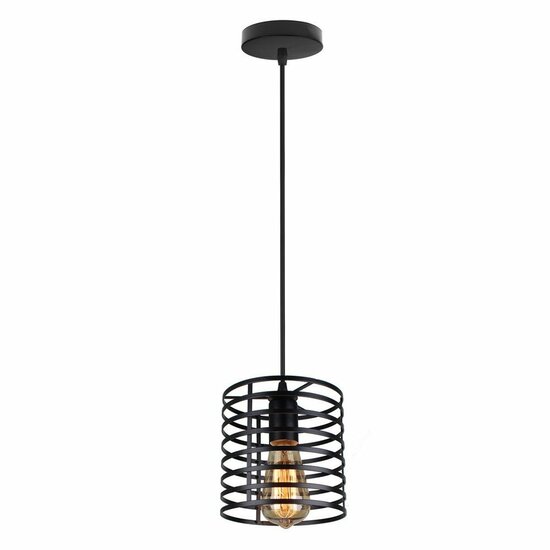 Homestyle Pro MK014-B Industri&euml;le Hanglamp 16x19 cm Zwart/Metaal