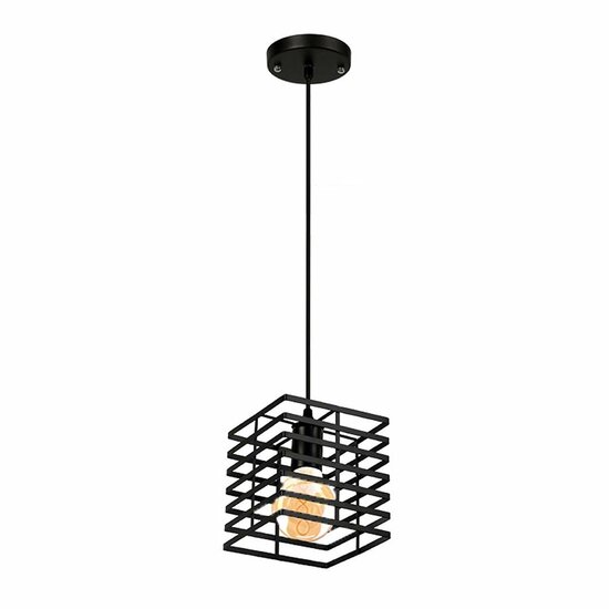 Homestyle Pro MK015-B Industri&euml;le Hanglamp 15x18 cm Zwart/Metaal