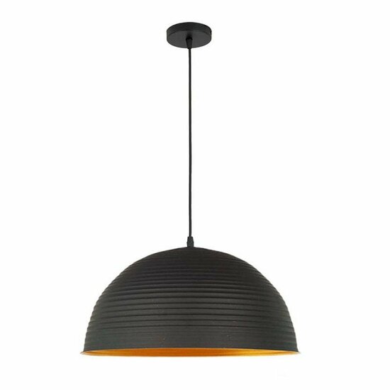 Homestyle Pro MK101-GB Industri&euml;le Hanglamp 42x22 cm Zwart/Goud/Metaal