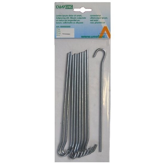 Campking 10x Aluminium Grondpen Open 24cm