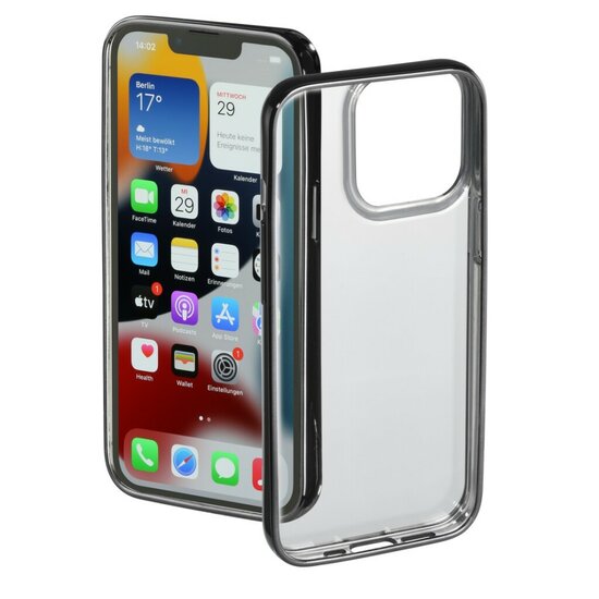 Hama Cover Clear&amp;Chrome Voor Apple IPhone 13 Pro Zwart