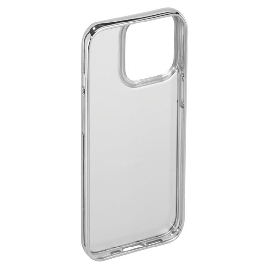 Hama Cover Clear&amp;Chrome Voor Apple IPhone 13 Pro Zilver