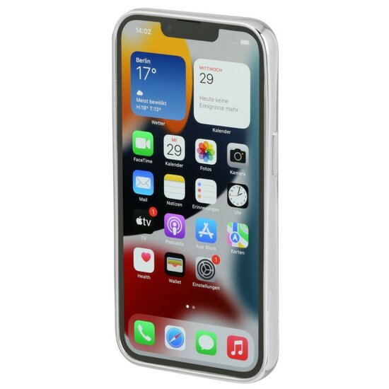 Hama Cover Clear&amp;Chrome Voor Apple IPhone 13 Pro Zilver