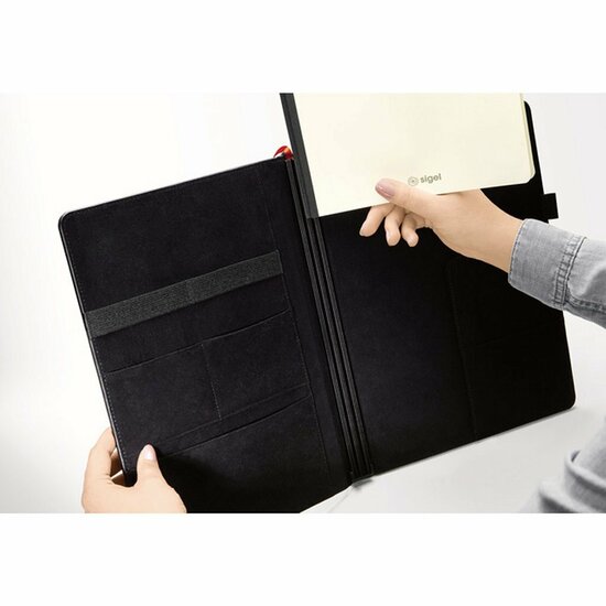 Sigel SI-CF132 Conceptum Flex Business Organiser A4 Zwart/Kunstleer + 3 Schriften