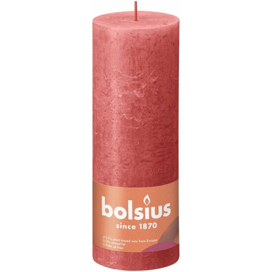 Bolsius Rustieke Stompkaars 19x6,8 cm Blossom Pink