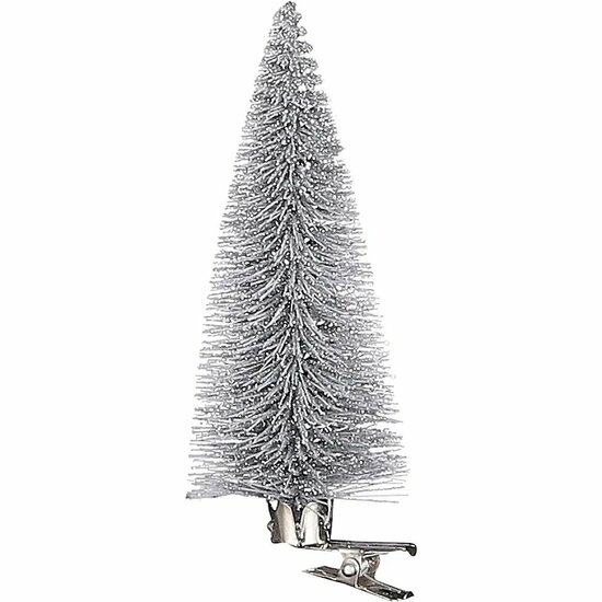 House of Seasons Kerstboom Clips Zilver 6 Stuks H13xd5cm