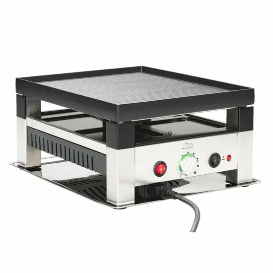 Solis 7910 Tafelgrill Raclette Gourmet voor 4 Personen Zwart/RVS