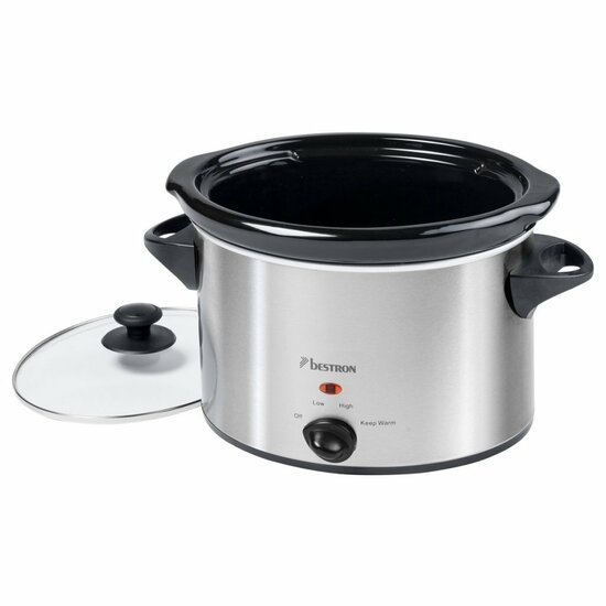 Bestron ASC350 Slowcooker RVS/Zwart