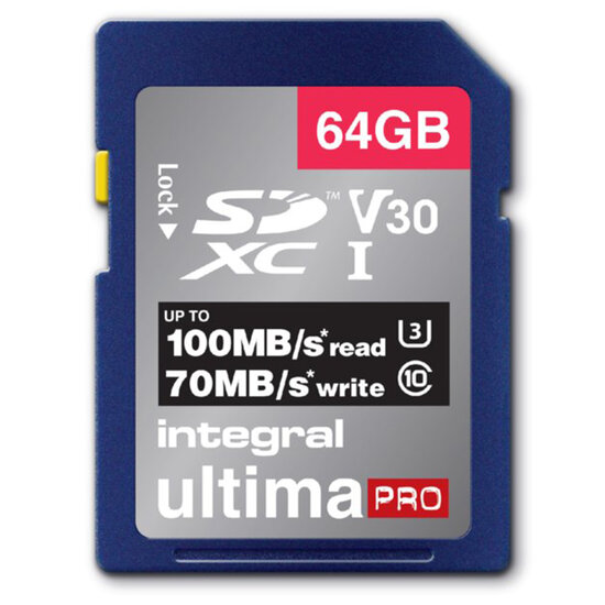 Integral Sdxc V30 100/70mbs Pro 64gb