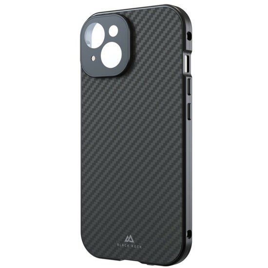 Black Rock 360 Glas Cover Voor Apple IPhone 15 Real Carbon