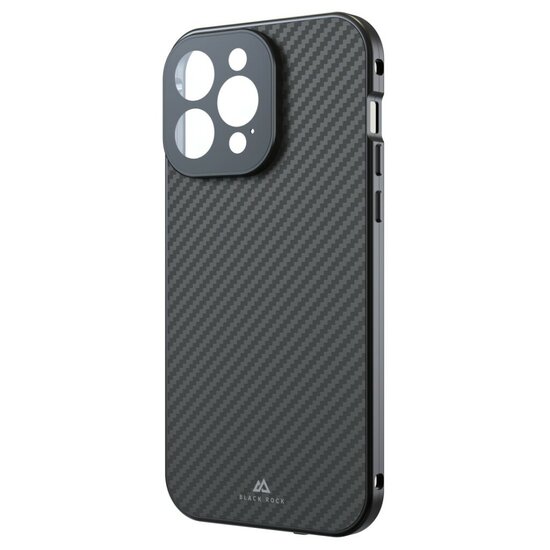 Black Rock 360 Glas Cover Voor Apple IPhone 15 Pro Max Real Carbon