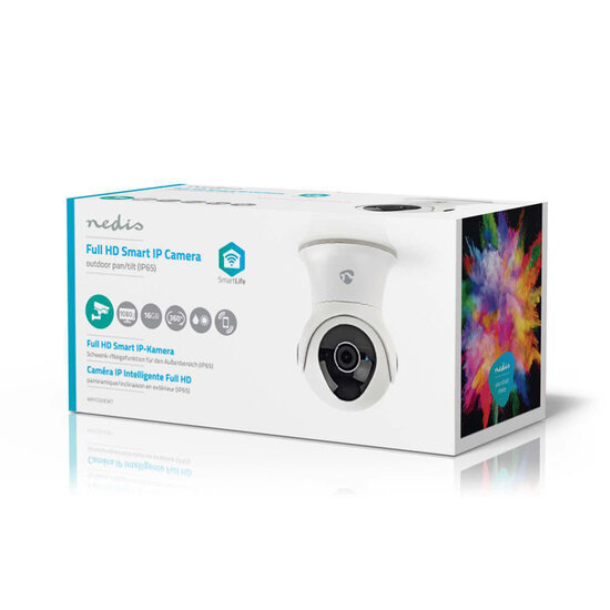 Nedis WIFICO20CWT Wi-fi Slimme Ip-camera Draaien/kantelen Full-hd 1080p Buiten Waterbestendig