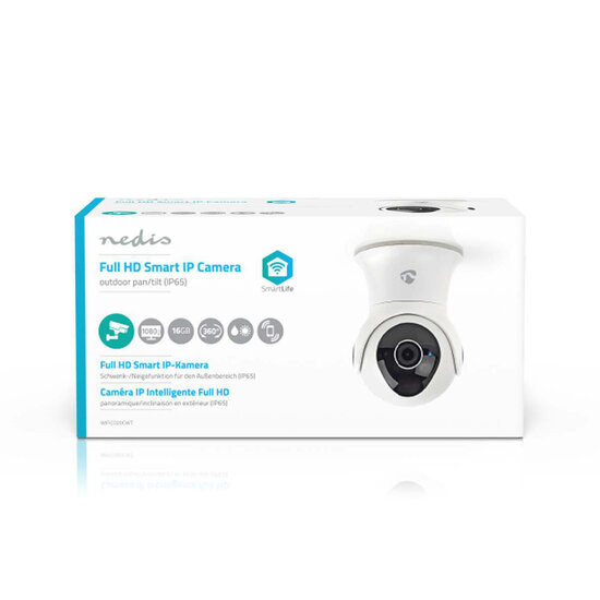 Nedis WIFICO20CWT Wi-fi Slimme Ip-camera Draaien/kantelen Full-hd 1080p Buiten Waterbestendig