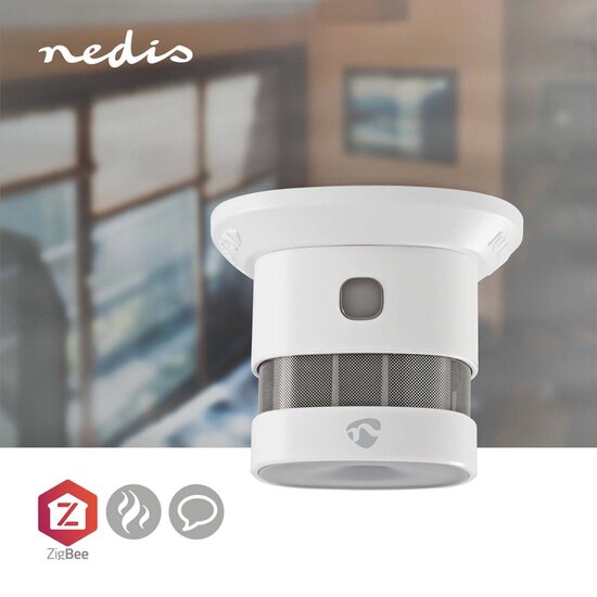 Nedis ZBDS10WT Smartlife Rookmelder Zigbee 3.0 Batterij Gevoed Levenscyclus Sensor: 10 Jaar En 14604 Android&trade; / Ios 85 Db Wit 1 Stuks