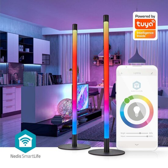 Nedis WIFILD10RGBW Smartlife Sfeerverlichting Wi-fi Tube 600 Lm Rgbic / Warm Tot Koel Wit 2700 - 6500 K 36 W Metaal