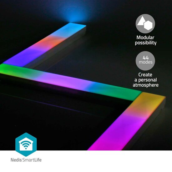 Nedis WIFILW06RGB Smartlife Decoratieve Led Wand Bar Wi-fi Rgbic / Warm Wit Android&trade; / Ios