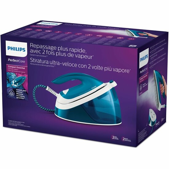 Philips GC6840/20 PerfectCare Compact Essential Stoomgenerator Blauw/Wit