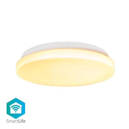 Nedis WIFILAW11WT Smartlife Plafondlamp Wi-fi Rgb / Warm Tot Koel Wit Rond Diameter: 260 Mm 1820 Lm 3000 - 6500 K Ip20 Energieklasse: F Android&trade; / Ios