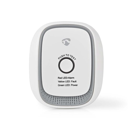 Nedis ZBDG11CWT Smartlife Gasdetector Zigbee 3.0 Netvoeding Levenscyclus Sensor: 5 Jaar En 50194-1:2009 Android&trade; / Ios Met Testknop 75 Db Wit