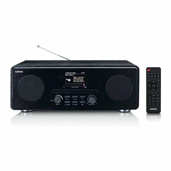 Lenco DIR-260BK DAB+ Internet Radio/CD-Speler Hout/Zwart