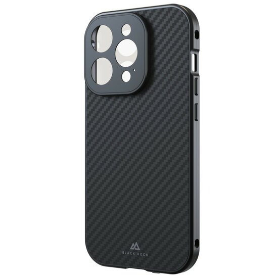 Black Rock 360 Glas Cover Voor Apple IPhone 15 Pro Real Carbon