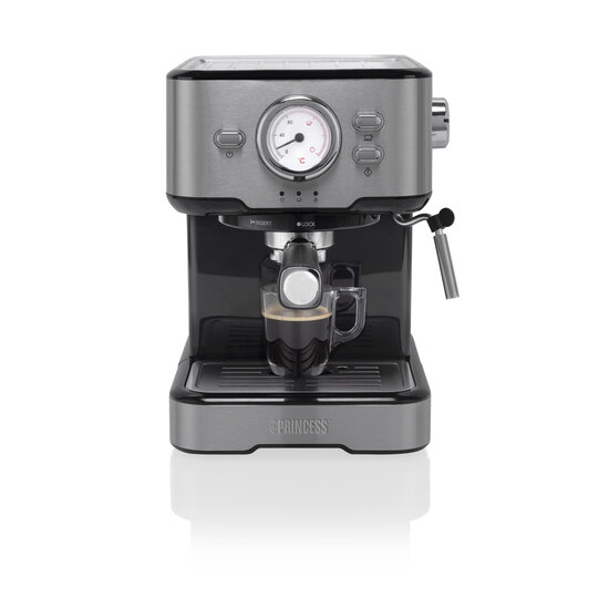 Princess 249412 Espressomachine RVS/Zwart