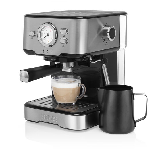 Princess 249412 Espressomachine RVS/Zwart