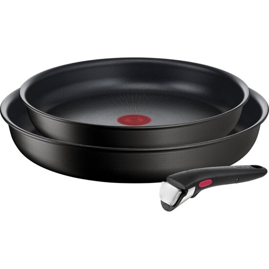 Tefal Ingenio Unlimited Koekenpannen 24+28 cm met Handgreep Zwart