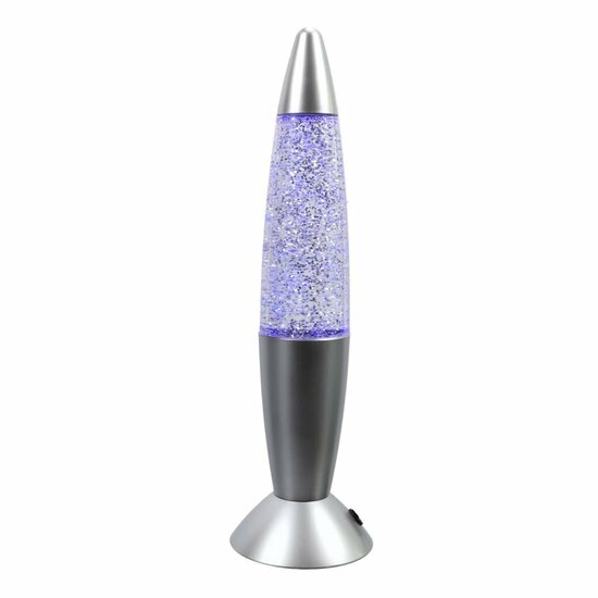 Party Time LED Glitterlamp 35 cm Color Changing/Zilver