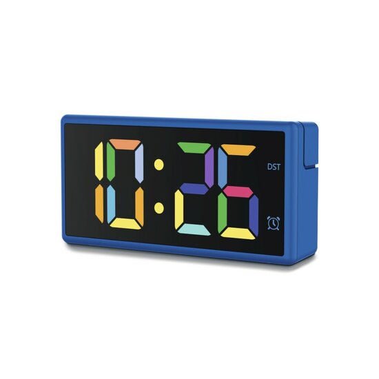 Hama Digitale Wekker Ibiza met Multicolor-Display USB-Oplaadfunctie Blauw