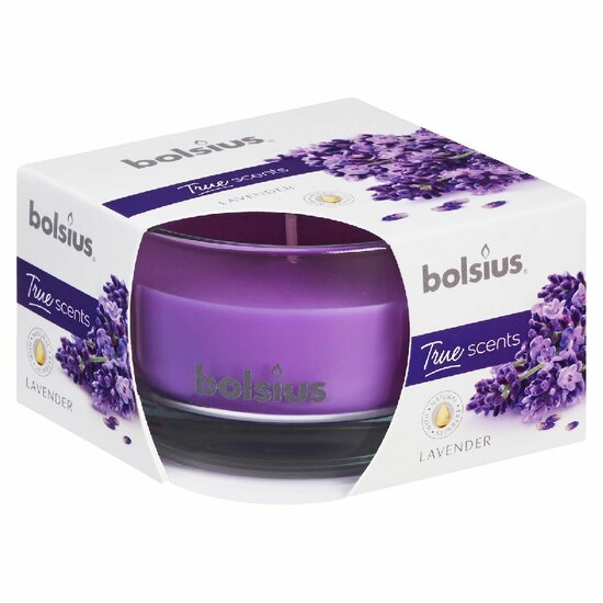 Bolsius True Scents Geurkaars in Glas Lavendel 5 cm Paars 6 Stuks